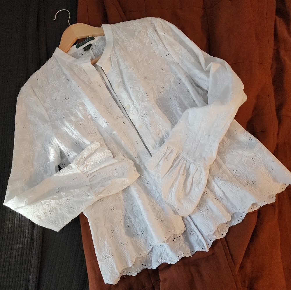 Vintage Lauren By Ralph Lauren 100% Cotton Button Down
